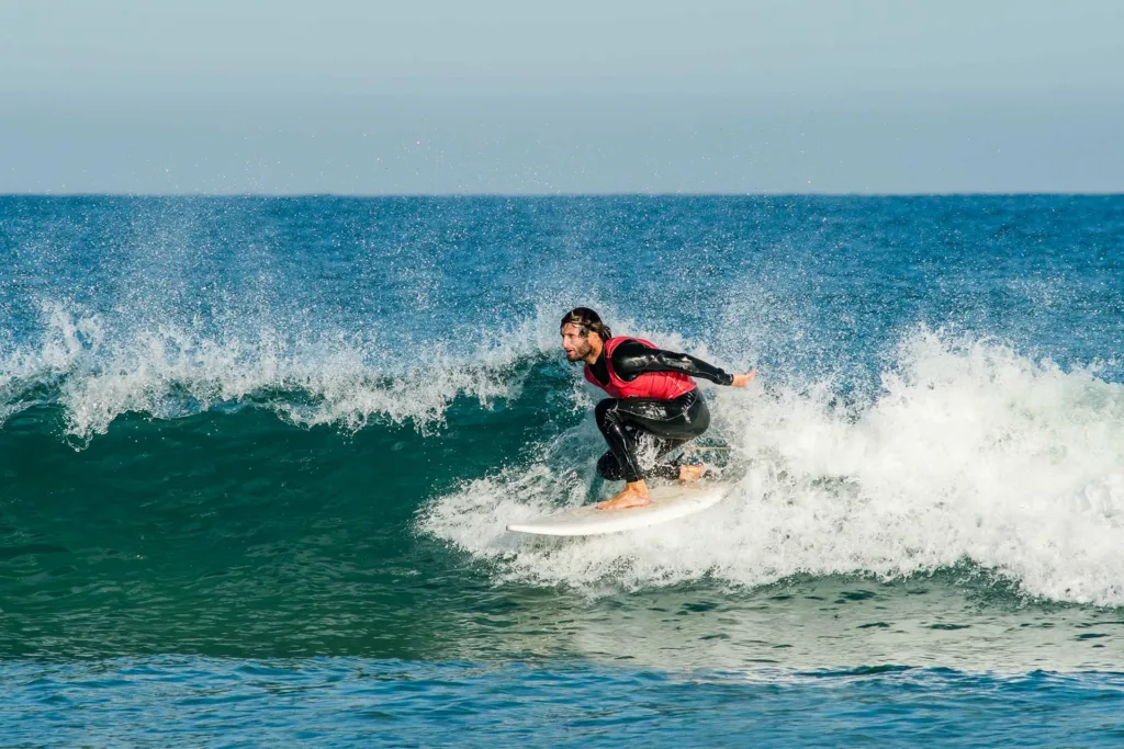 Surfer In Action In The Waves