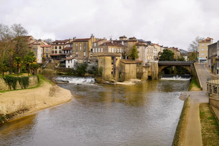 Mont De Marsan Watermill Two River In South Western France Lande