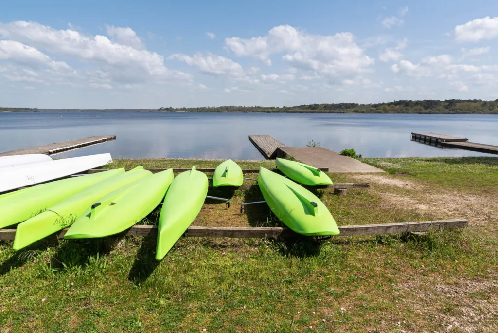 Canoes In The Mimizan Nautical Circle. Landes